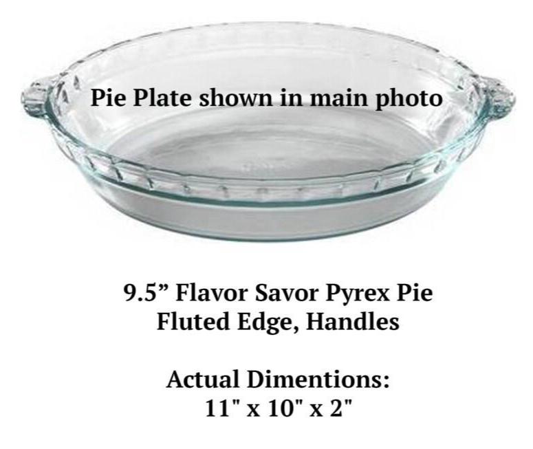 Your Child’s Artwork Engraved Pie Plate | Personalized 9.5” Deep Dish Glass Pie Dish | Custom Gift for Mom, Grandma, or Teacher