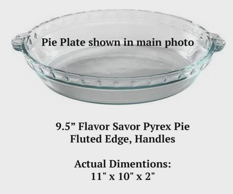 Pie Love You Engraved Pie Plate | Personalized 9.5” Deep Dish Glass Pie Dish with Heart | Custom Initials Romantic Gift