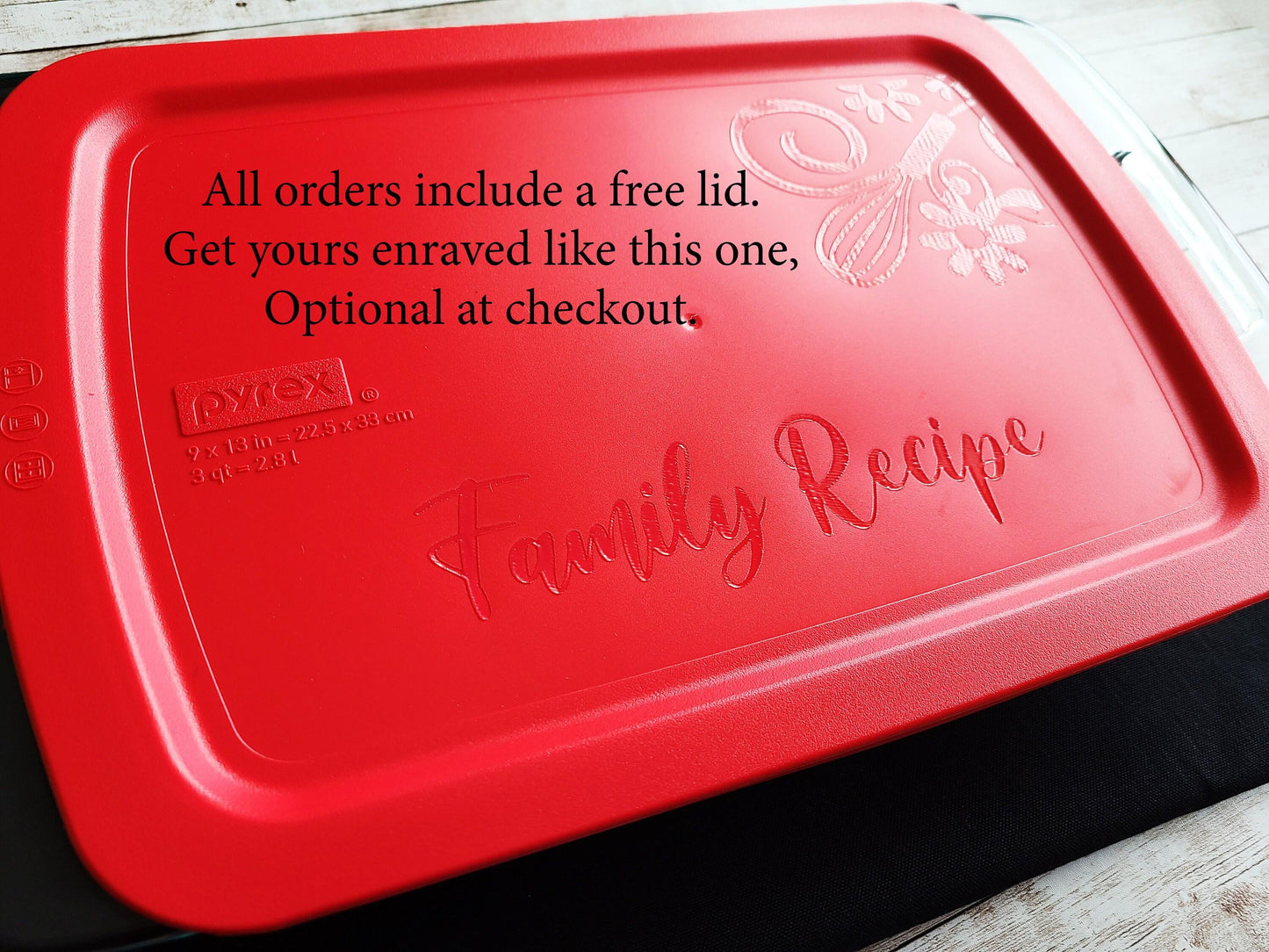 Handwritten Recipe Engraved 9x13 Casserole Dish – Custom Family Keepsake Gift