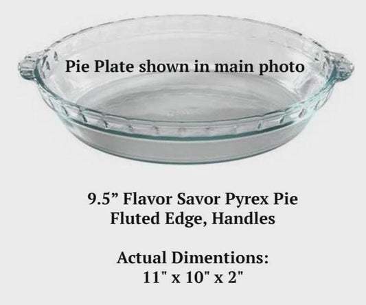 American Pi Engraved Pie Plate | 9.5β Deep Dish Glass Pie Dish | Apple Pie Plate with Flag Design | Patriotic Math Lover Gift