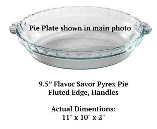 Another Bullseye Engraved Pie Plate | Personalized 9.5β Deep Dish Glass Pie Dish | Custom Heart Design Baker Gift