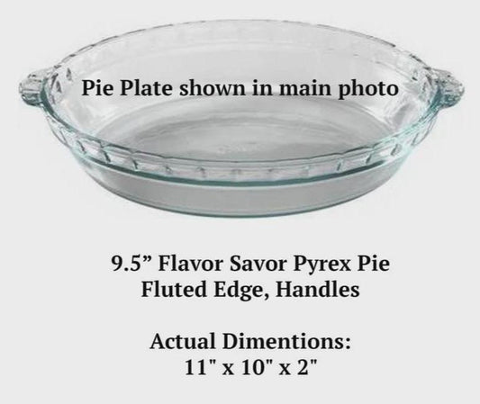 Elegant Monogram Engraved Pie Plate | Personalized 9.5β Deep Dish Glass Pie Dish | Custom Wedding or Housewarming Gift