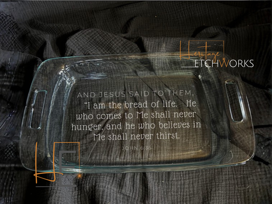 9x13 Baking Dish with Bible Verse | Engraved Casserole Dish | Faith Kitchen Gift | Religious Bakeware | Easter Gift for Family