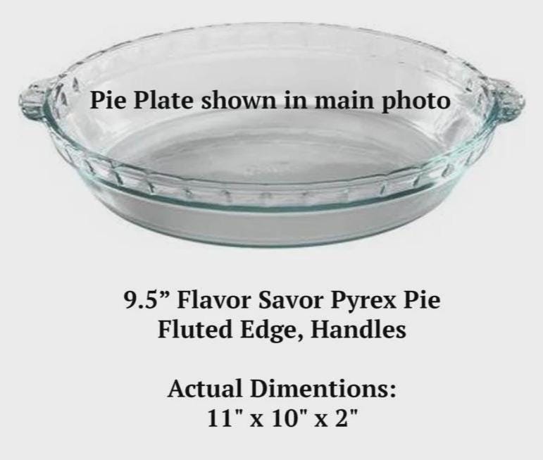 Honey Pie Engraved Pie Plate | Personalized 9.5” Deep Dish Glass Pie Dish | Sweet Custom Gift for Bakers and Loved Ones