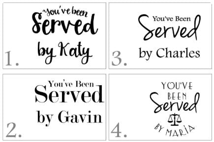 You’ve Been Served Custom Engraved Bamboo Cutting Board – Personalized Lawyer or Attorney Gift