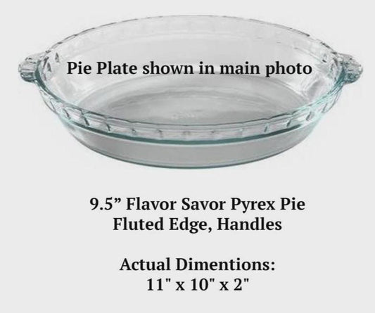 Apple Pie Engraved Pie Plate | Personalized 9.5β Deep Dish Glass Pie Dish | Custom Name or Wording | Gift for Bakers