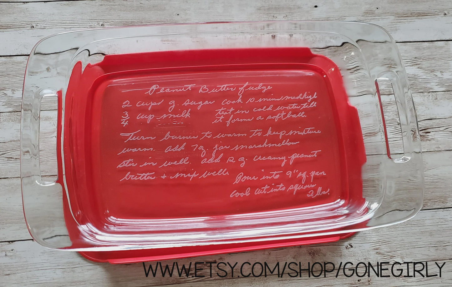 Transform a Handwritten Recipe into an Engraved 7x11 Casserole Dish – Personalized Family Heirloom Gift