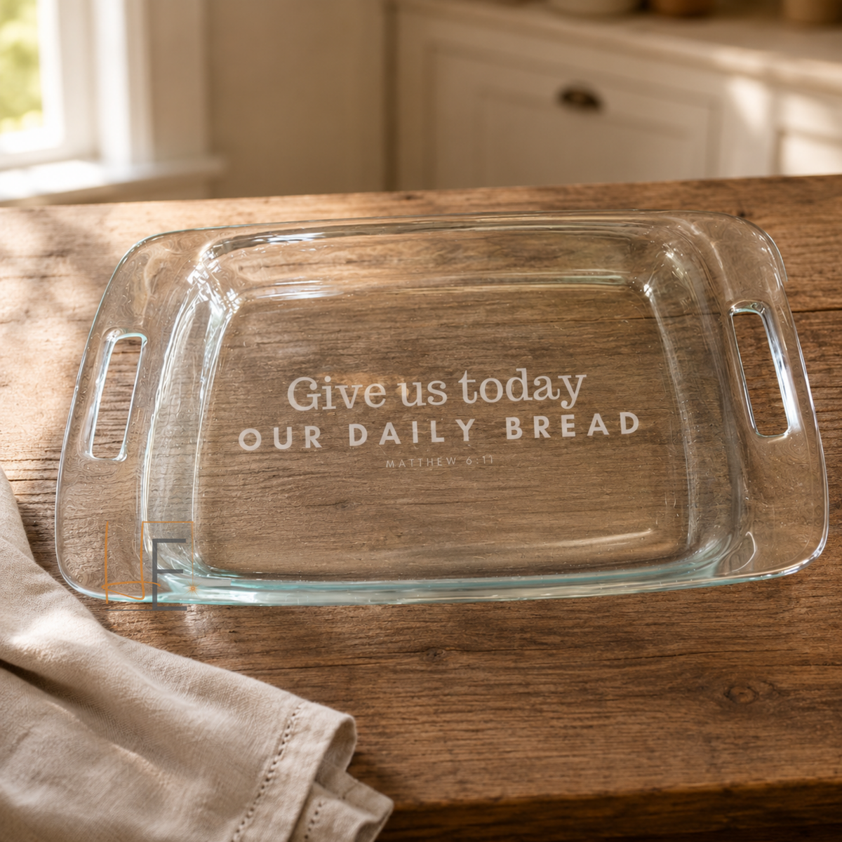 9x13 Baking Dish with Bible Verse | Engraved Casserole Dish | Faith Kitchen Gift | Religious Bakeware | Easter Gift for Family