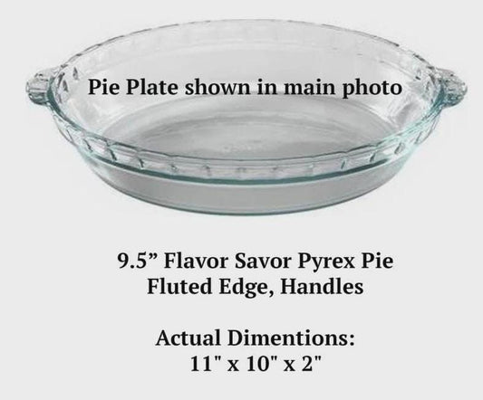 Just Pi Engraved Pie Plate | 3.14 Greek Letter Design | 9.5” Deep Dish Glass Pie Dish | Math Lover or Teacher Gift