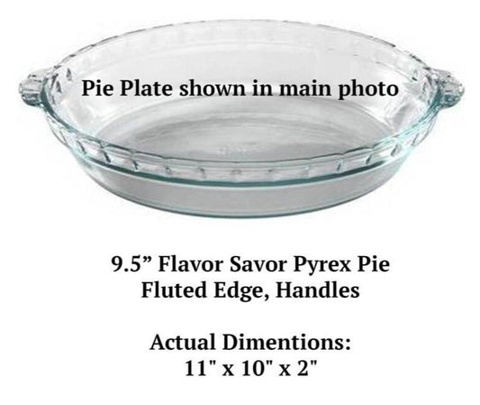 Your Child’s Artwork Engraved Pie Plate | Personalized 9.5” Deep Dish Glass Pie Dish | Custom Gift for Mom, Grandma, or Teacher