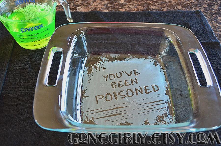 You’ve Been Poisoned 8x8 Engraved Casserole Dish – Funny Kitchen Gift – Personalized Bakeware with Optional Engraved Lid