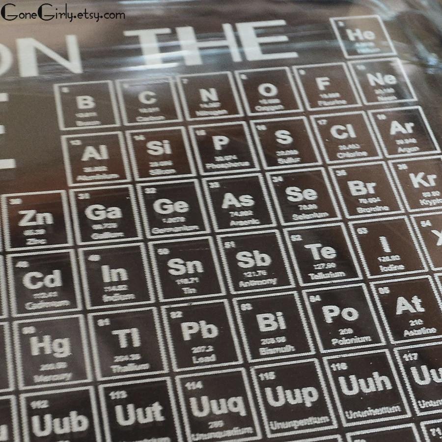Periodic Table Engraved 9x13 Casserole Dish with Red Lid – Science Gift for Teacher, Student, or STEM Lover