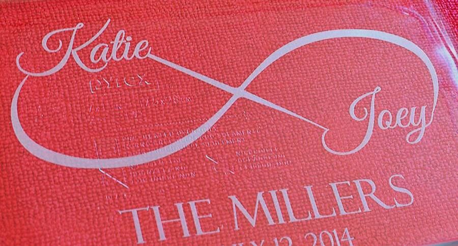 Infinity Symbol Wedding or Anniversary Engraved 7x11 Casserole Dish – Personalized Names and Date Gift