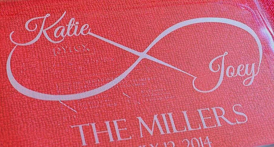 Infinity Symbol Wedding or Anniversary Engraved 7x11 Casserole Dish – Personalized Names and Date Gift