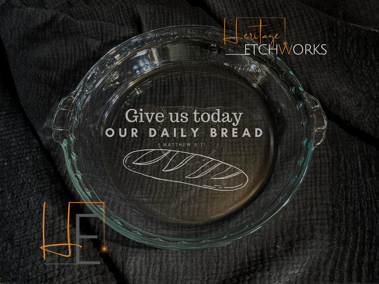 Pie Plate with Bible Verse | Engraved Pie Dish | Faith Baking Gift | Scripture Kitchen Decor | Easter Gift for Baker