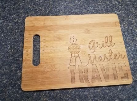 Grill Master Cutting Board – Custom Engraved BBQ Gift for Dad, Father’s Day, or Grill Lovers