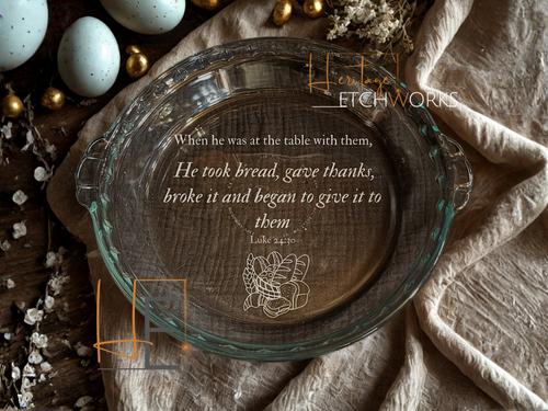 Bakeware Set with Bible Verses | 5 Piece Engraved Pyrex Set | Faith Kitchen Gift | Religious Wedding Gift | Easter Gift Bundle