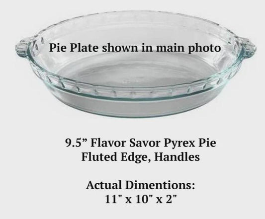 Live Free and Pie Hard Plate – Funny Engraved Glass Pie Dish Gift