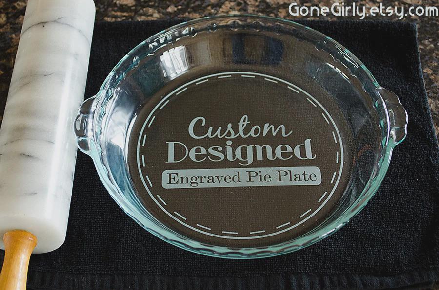 Custom Engraved Cheesecake or Pie Plate – Personalized Bakeware Gift –Total Customization Included!