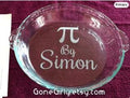 Personalized Pi Plate: Engraved Glass Pie Dish, Math Teacher Gift
