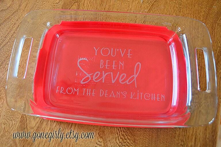 You’ve Been Served Engraved 7x11 Casserole Dish – Personalized Attorney or Lawyer Gift