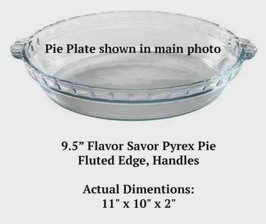 Personalized Pi Please Engraved Pie Plate | 9.5” Deep Dish Glass Pie Dish | Custom 3.14 Pi Day or Math Lover Gift
