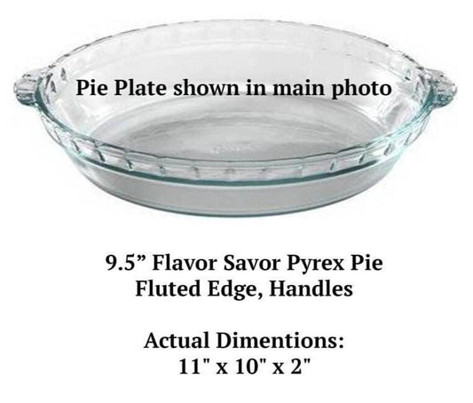 Vintage Doily Engraved Pie Plate – Elegant Custom Pyrex Pie Pan – Basic or Deep Dish