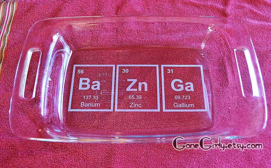 Bazinga Big Bang Theory Engraved 7x11 Casserole Dish – Custom Gift for Science or TV Lovers