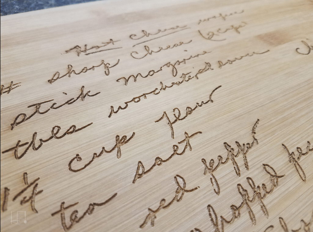 Handwritten Recipe Cutting Board – Personalized Bamboo Board Keepsake – Custom Engraved Family Recipe Gift – Memorial Kitchen Gift