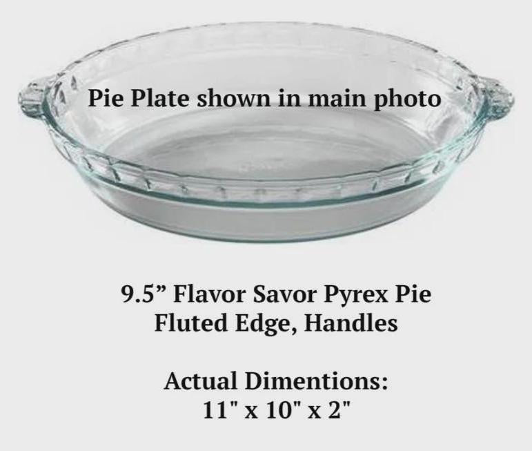 Custom Engraved Quiche Dish - Personalized Glass Pie Plate