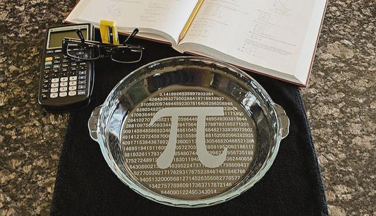 Pi Please 3.14 Engraved Pie Plate – Custom Math Gift for Teacher, Student, or Pi Day
