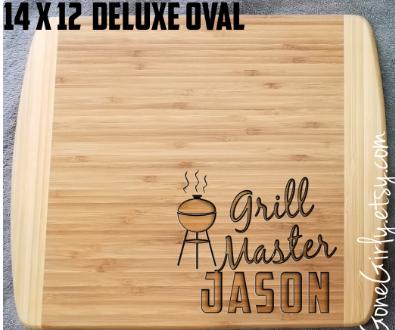 Grill Master Cutting Board – Custom Engraved BBQ Gift for Dad, Father’s Day, or Grill Lovers