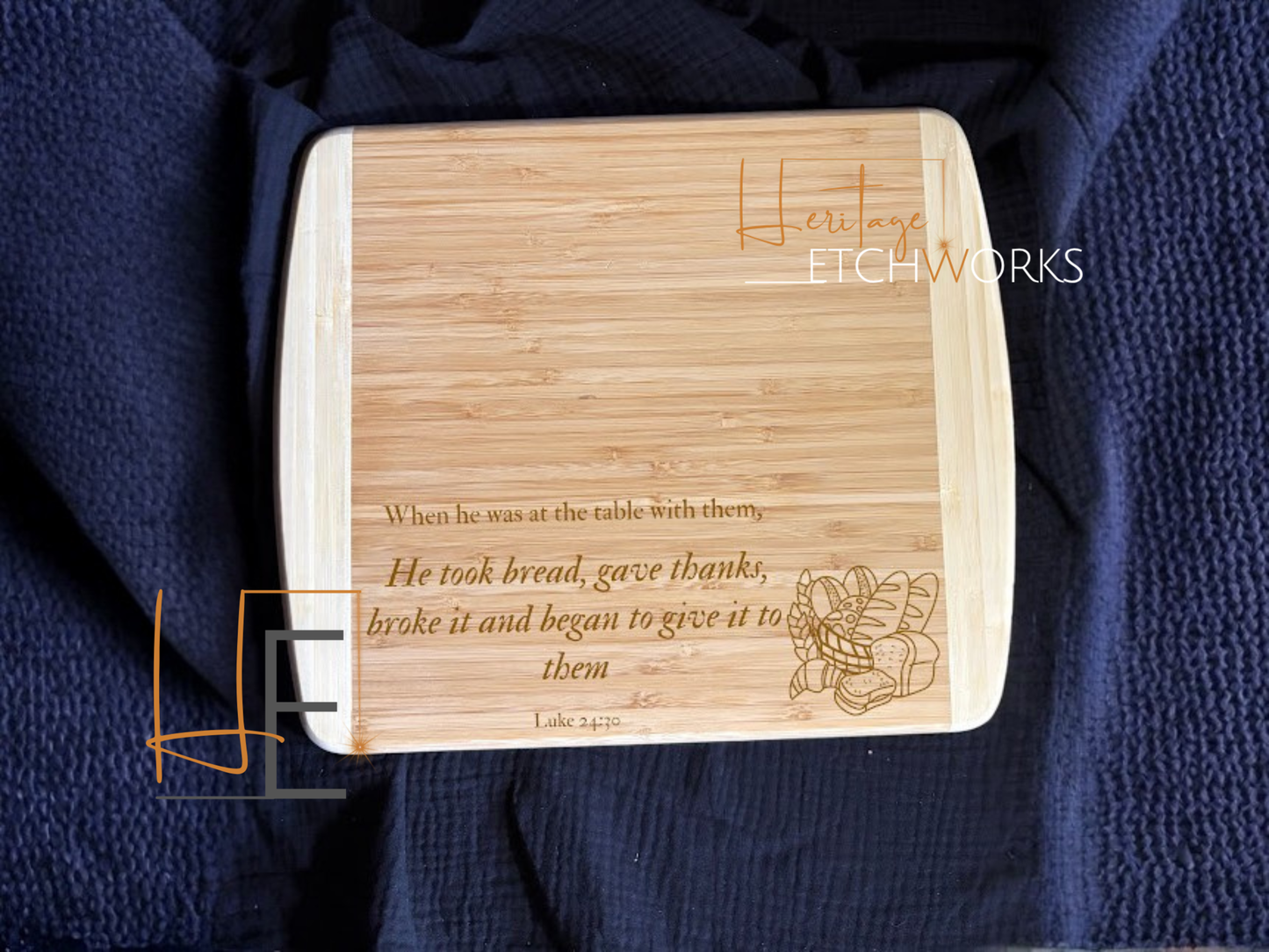Cutting Board with Bible Verse | Engraved Wood Cutting Board | Faith Kitchen Decor | Religious Gift for Mom | Easter Gift