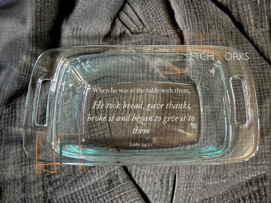 Pyrex Loaf Pan with Bible Verse | Christian Baking Dish | Scripture Kitchen Gift | Religious Gift for Mom or Baker