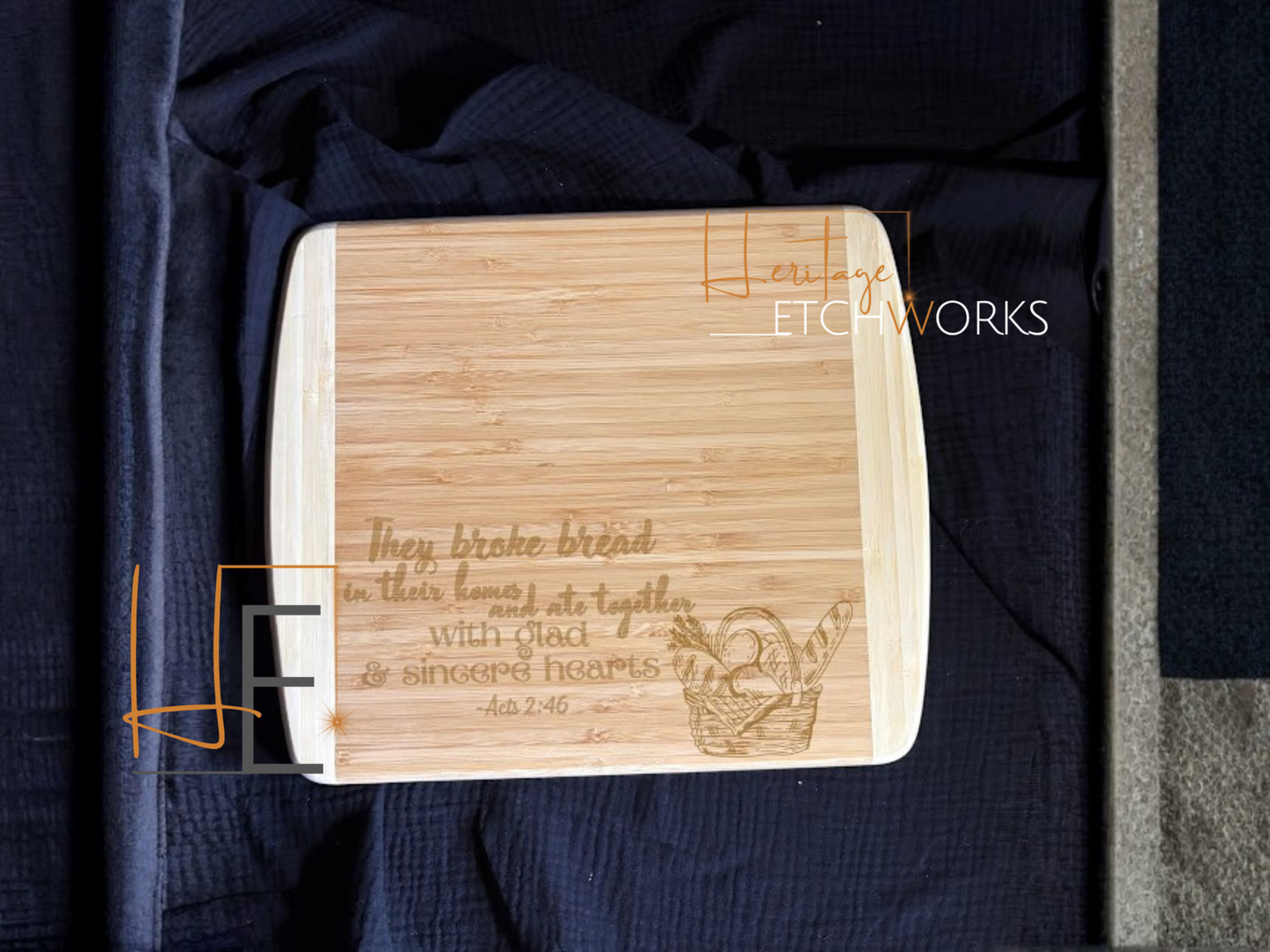 Cutting Board with Bible Verse | Engraved Wood Cutting Board | Faith Kitchen Decor | Religious Gift for Mom | Easter Gift