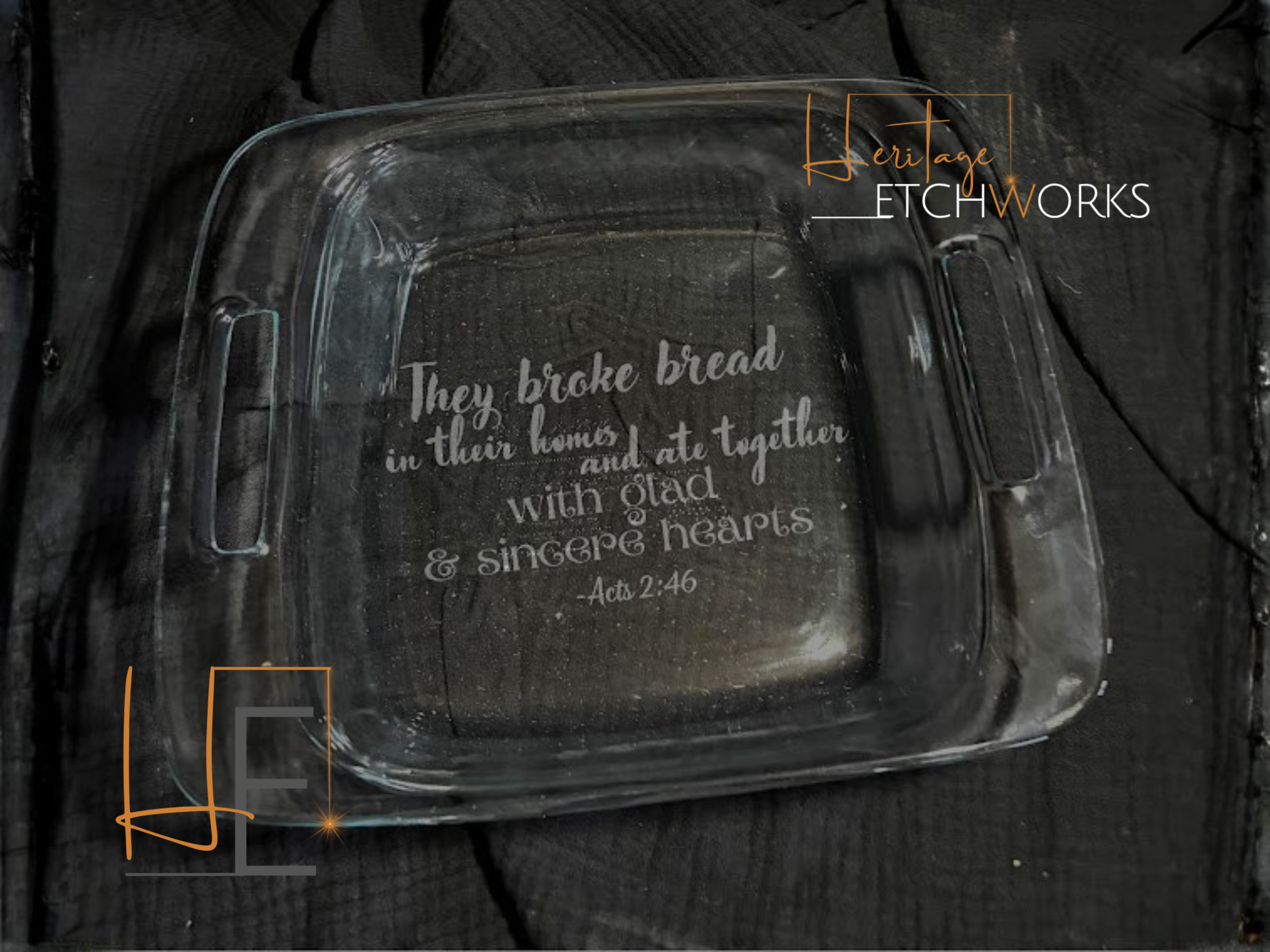 8x8 Baking Dish with Bible Verse | Engraved Casserole Dish | Faith Kitchen Gift | Easter Gift for Mom | Religious Bakeware