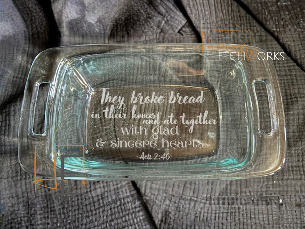 Bakeware Set with Bible Verses | 5 Piece Engraved Pyrex Set | Faith Kitchen Gift | Religious Wedding Gift | Easter Gift Bundle