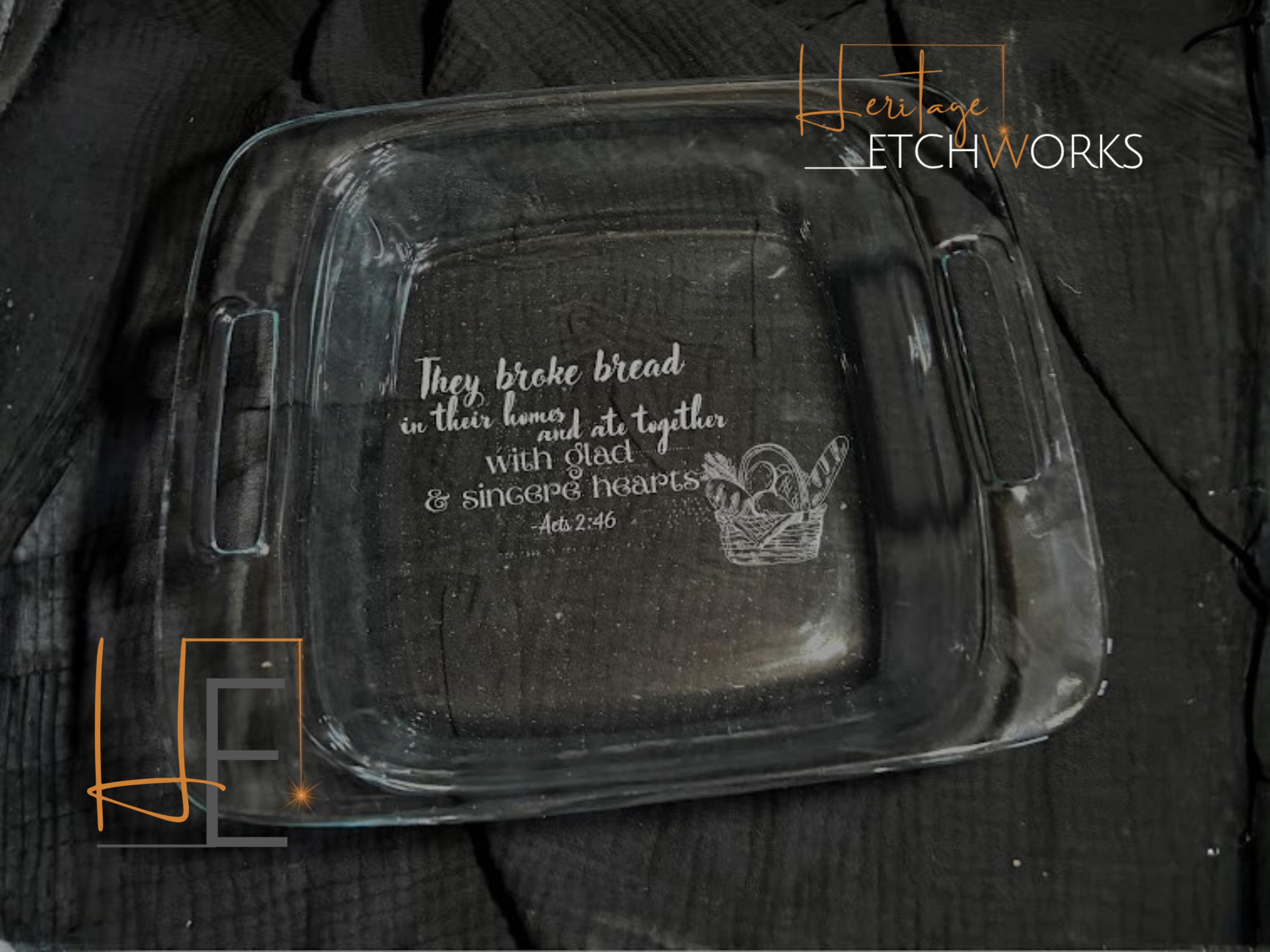 8x8 Baking Dish with Bible Verse | Engraved Casserole Dish | Faith Kitchen Gift | Easter Gift for Mom | Religious Bakeware
