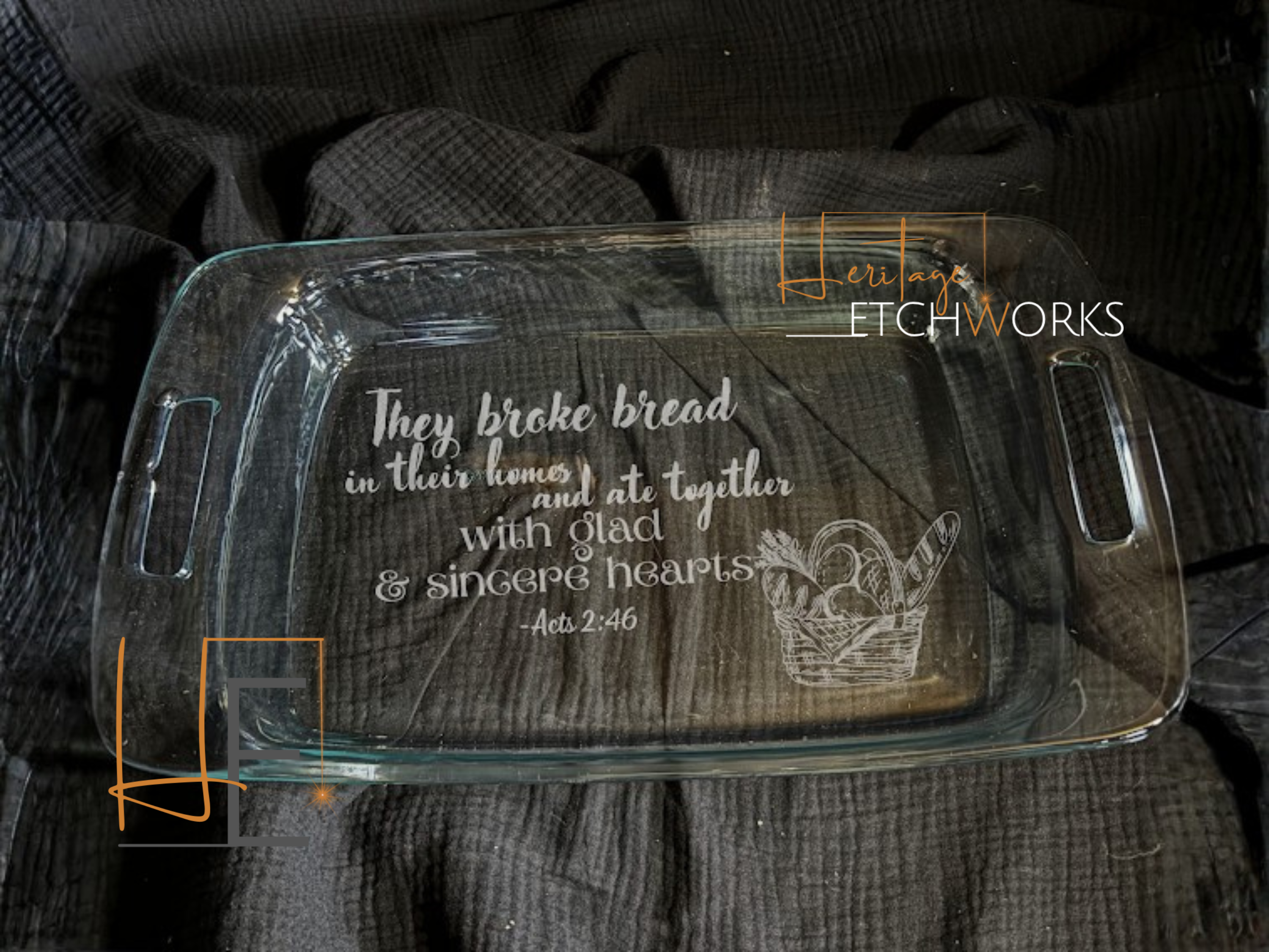 9x13 Baking Dish with Bible Verse | Engraved Casserole Dish | Faith Kitchen Gift | Religious Bakeware | Easter Gift for Family