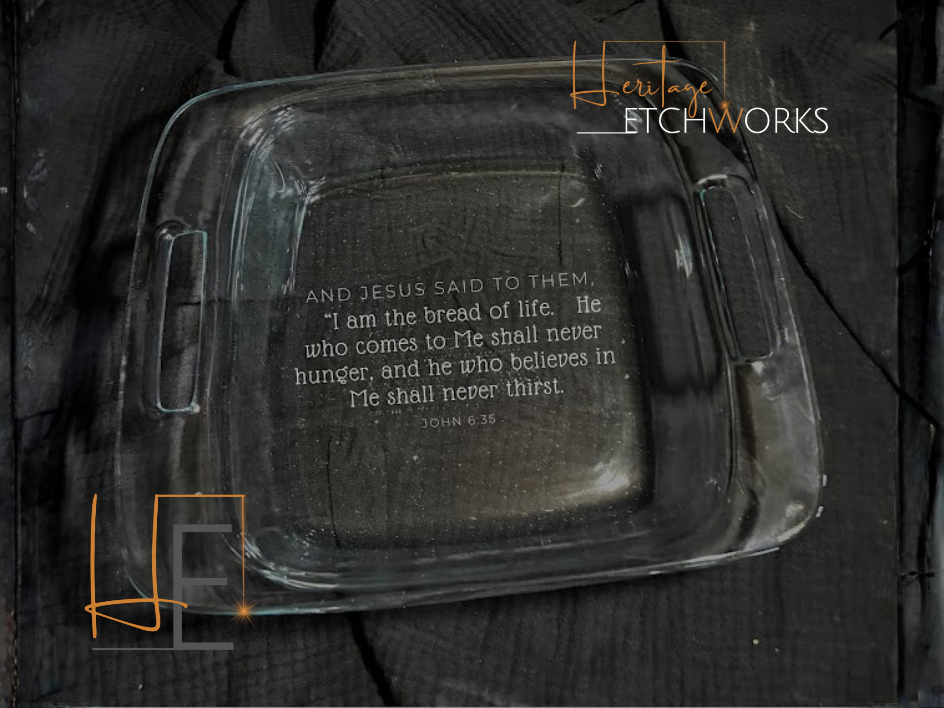 8x8 Baking Dish with Bible Verse | Engraved Casserole Dish | Faith Kitchen Gift | Easter Gift for Mom | Religious Bakeware