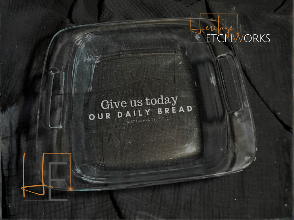 8x8 Baking Dish with Bible Verse | Engraved Casserole Dish | Faith Kitchen Gift | Easter Gift for Mom | Religious Bakeware