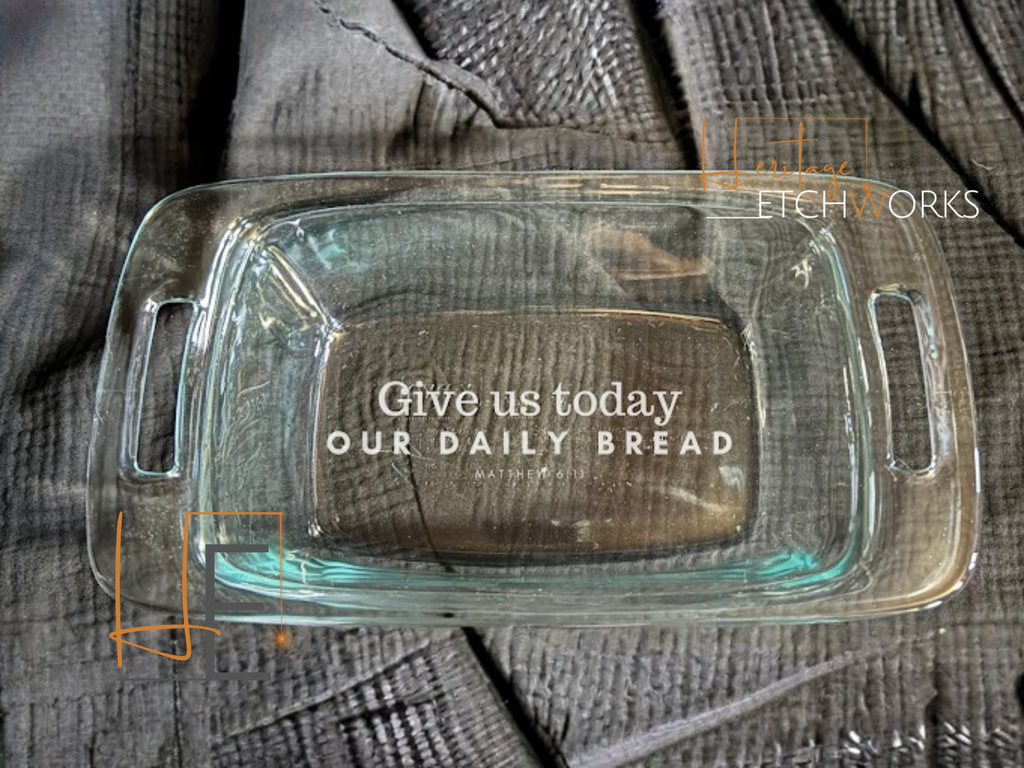 Bakeware Set with Bible Verses | 5 Piece Engraved Pyrex Set | Faith Kitchen Gift | Religious Wedding Gift | Easter Gift Bundle