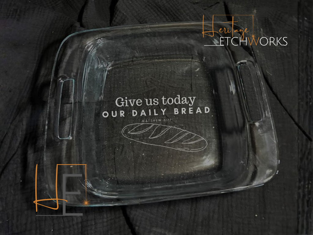 8x8 Baking Dish with Bible Verse | Engraved Casserole Dish | Faith Kitchen Gift | Easter Gift for Mom | Religious Bakeware