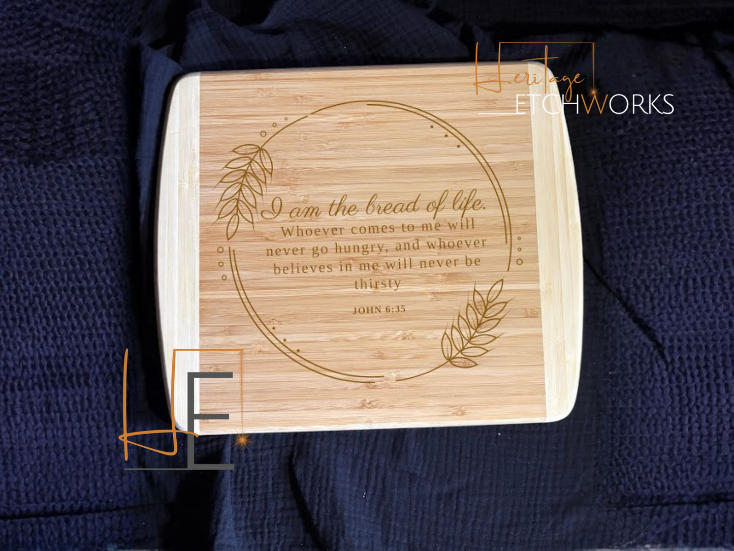Cutting Board with Bible Verse | Engraved Wood Cutting Board | Faith Kitchen Decor | Religious Gift for Mom | Easter Gift