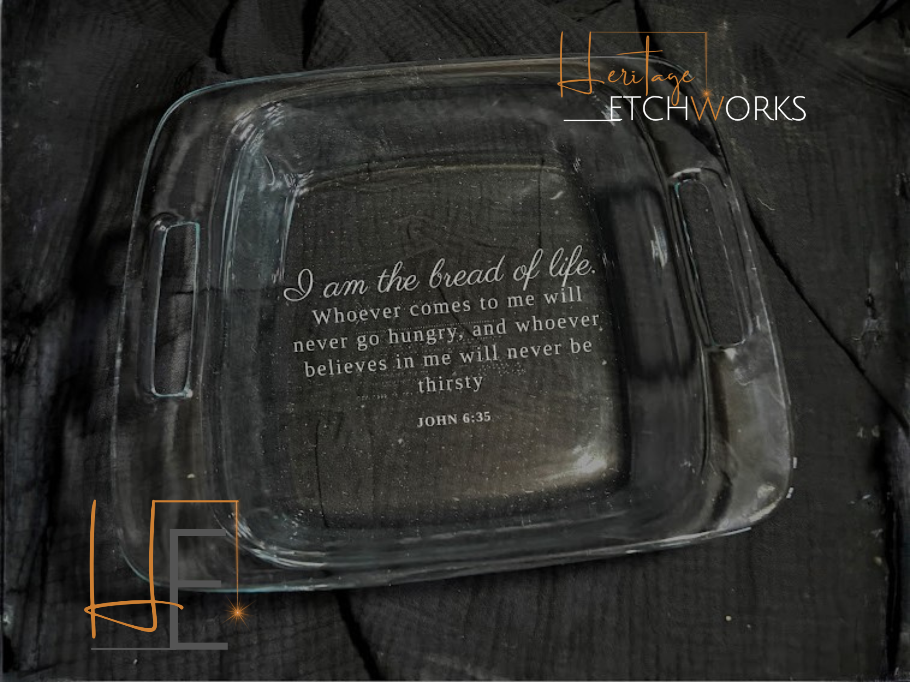 8x8 Baking Dish with Bible Verse | Engraved Casserole Dish | Faith Kitchen Gift | Easter Gift for Mom | Religious Bakeware