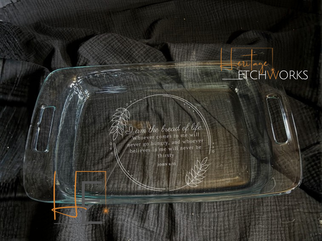 9x13 Baking Dish with Bible Verse | Engraved Casserole Dish | Faith Kitchen Gift | Religious Bakeware | Easter Gift for Family