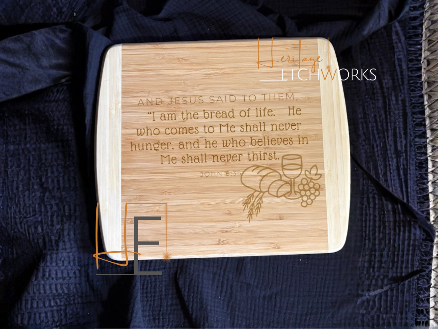 Cutting Board with Bible Verse | Engraved Wood Cutting Board | Faith Kitchen Decor | Religious Gift for Mom | Easter Gift