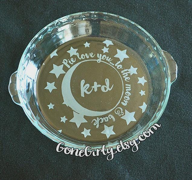Pie Love You Engraved Pie Plate – Custom Romantic Gift, Basic or Deep Dish