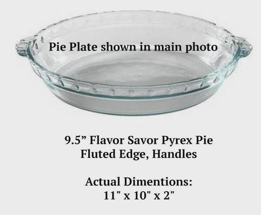 Personalized Heart Pie Plate – Custom Name & Date Engraved Glass Bakeware
