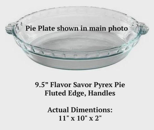 Honey Pie Engraved Pie Plate | Personalized 9.5” Deep Dish Glass Pie Dish | Sweet Custom Gift for Bakers and Loved Ones